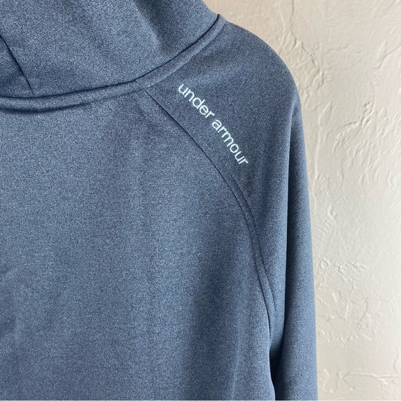 Under Armour Gray Green Storm Cold Gear Hoodie Sweatshirt XL - Picture 4 of 8